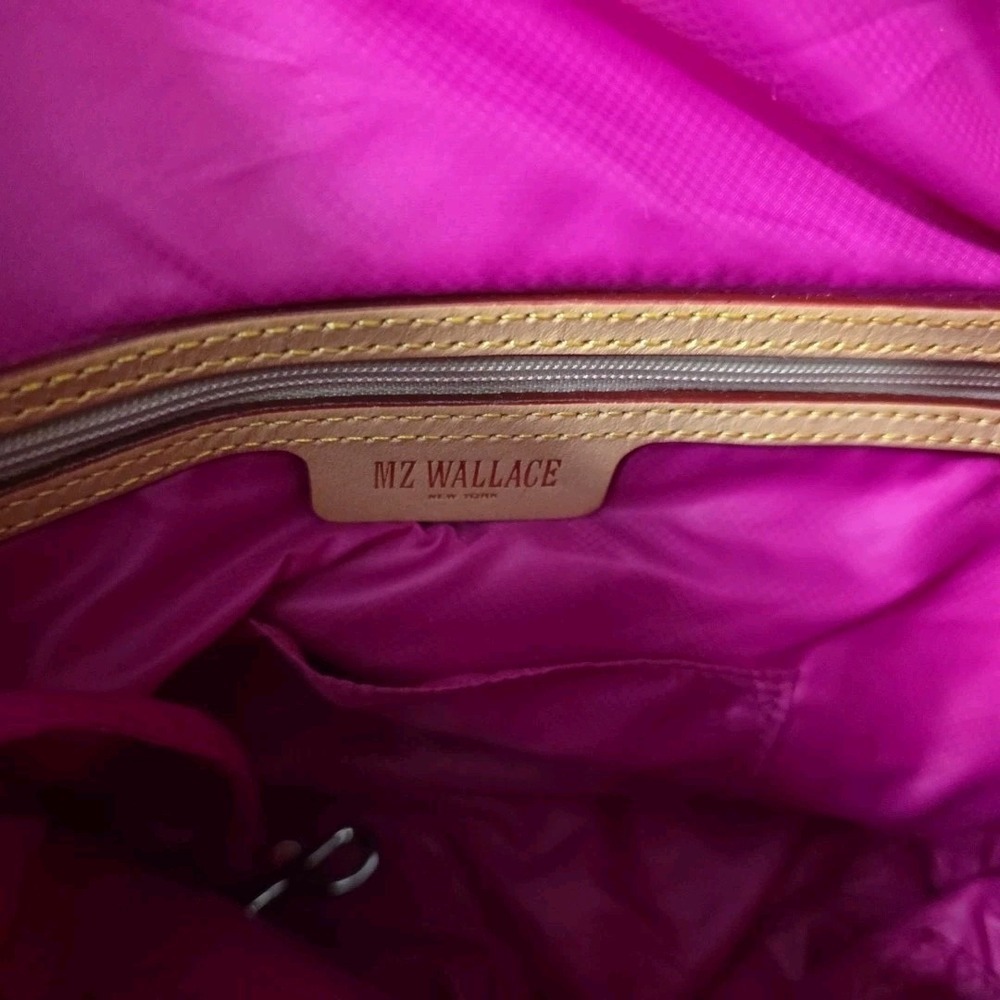 NEW‎ MZ Wallace Mini Crossbody Metro Tote Deluxe Bag in Bright Fuchsia Sequins - Picture 12 of 16